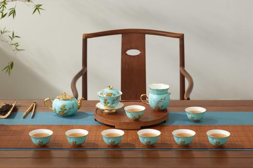 国瓷永丰源西湖蓝15头茶具 YFY 商品图0