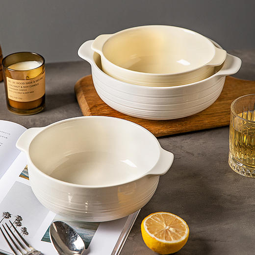 摩登主妇双耳汤碗家用日式泡面碗大号面碗高级感汤盆酸菜鱼大盆碗 商品图0