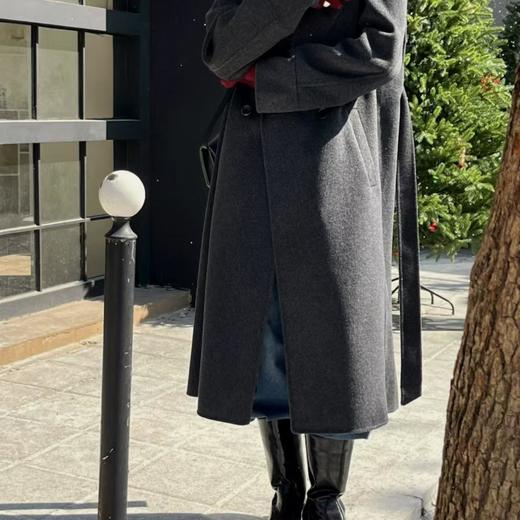 顺丰包邮42237洛诗琳两粒扣经典款全羊毛双面手缝大衣851 商品图2