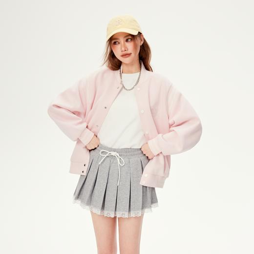 YKYB黄子韬华棉舒适万针刺绣撞色宽松显瘦MIU百搭外套裙子Y51BQT021 商品图1