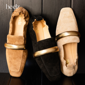 heelz设计师手工鞋履 ｜绵柔条带羊皮芭蕾乐福鞋1公分