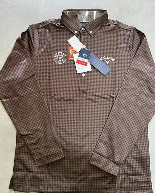 日本callaway三色千鸟格花纹保暖发热翻领衬衫 商品图2