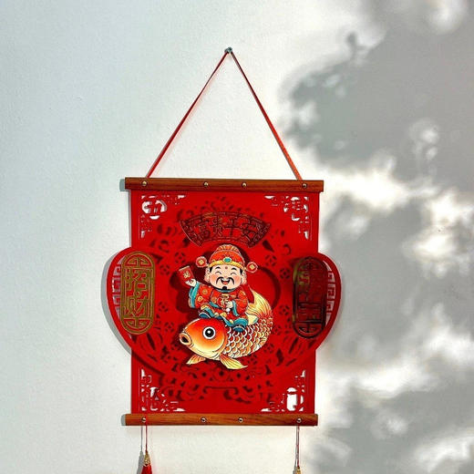 【精美挂件，喜庆装饰，迎接新年好心情！】新款摇头财神 挂墙春节新年挂件 客厅过年装饰挂饰 布置喜庆挂饰-QQ 商品图2