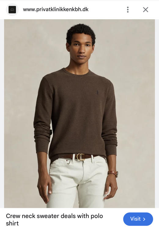 新配色到  R.L 小标圆领经典休闲羊毛羊绒衫 MY129 商品图1