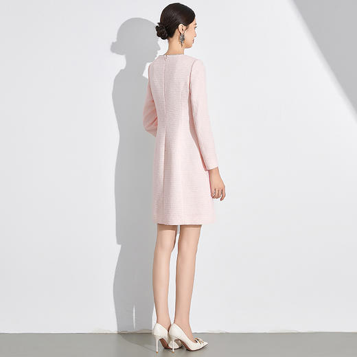 IWY/粉色连衣裙女优雅通勤裙子小香风优雅名媛裙子约会千金主持人24Q611 商品图4