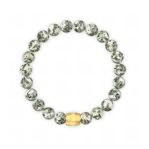 Rawness/契健 破碎美金手链 破碎美金手串男女同款树脂水晶手链镶嵌金箔串珠 商品图0