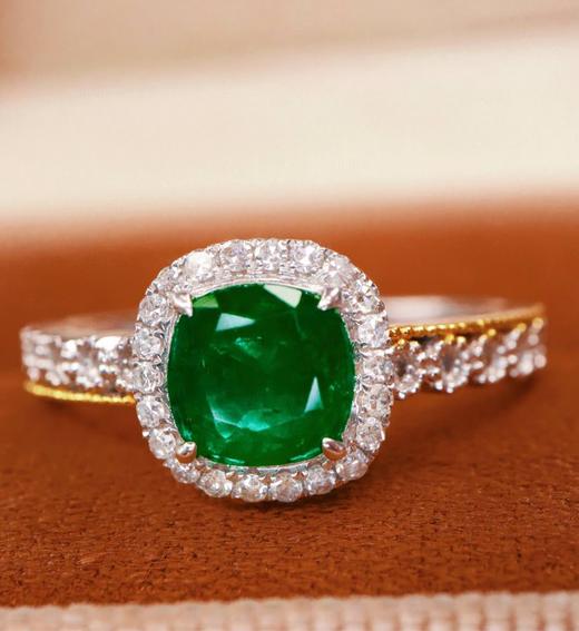 0.7ct刻面祖母绿戒指 商品图1