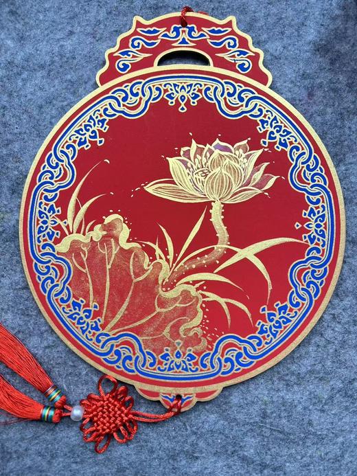 【庆学堂】新春方形蜡染硬福卡 半生熟 蜡染宣纸 商品图2