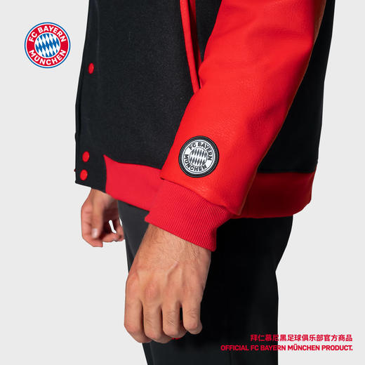 【官网同款】拜仁慕尼黑足球俱乐部｜黑红棒球服训练服运动夹克 商品图3