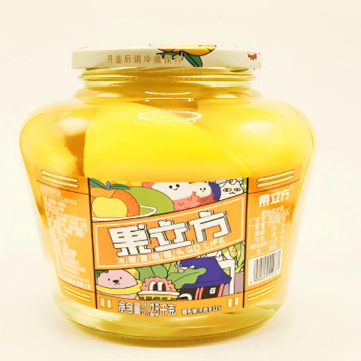 【10.9元/瓶】果立方冰糖黄桃/冰糖什锦罐头罐头1.25kg 商品图0