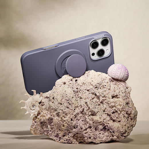 【经典纯色系列·向山野】珊瑚紫·MagSafe支架 MAGSAFE磁吸手机气囊支架 Round圆啪嗒系列 商品图3