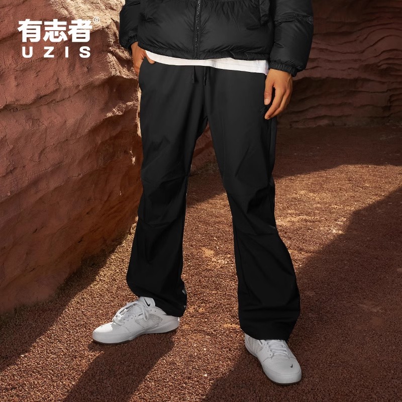 有志者UZIS 户外运动长裤男防水防风三防秋冬加绒保暖直筒裤[山峰