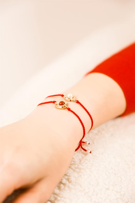 pearl moments  年年有鱼 小鱼儿（南红）红绳 商品图6