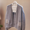 三色羊驼绒手工开衫 商品缩略图2