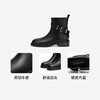 千百度中跟真皮时装靴女款秋冬通勤保暖小短靴A24557106 商品缩略图3