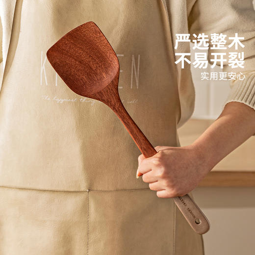 摩登主妇乌檀木锅铲不粘锅专用炒菜铲子家用耐高温炒勺汤勺子木铲 商品图1