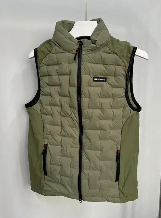 BRIEFING GOLF 男士 高尔夫字母logo几何凹凸图案混合羽绒背心马甲 商品图1