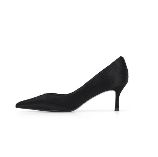 Westory2025年春季尖头中跟胎牛毛通勤百搭浅口单鞋宴会鞋W25AE58171 商品图2