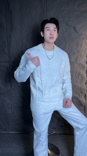 MY207秋冬新款男士圆领条纹扭花针织纯色时尚日系风格长袖针织上衣