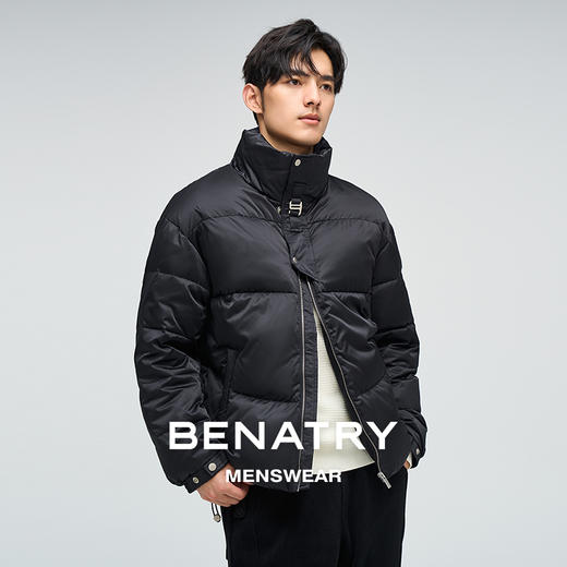 贝纳川休闲时尚特色门襟男士羽绒服ECP405010 商品图3