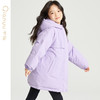 笛莎千与女童羽绒服2024冬季新款女童简约休闲工装风连帽中长羽绒服 商品缩略图2