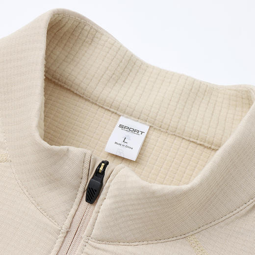 跃牌【PF系列】秋冬抓绒保暖半拉链立领户外跑步运动卫衣男款t恤61199 商品图1