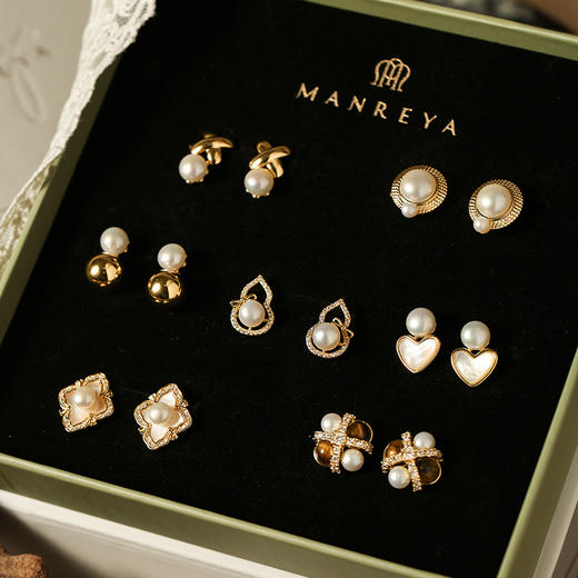 【国庆72小时发】Manreya玛芮雅 珍珠耳夹/耳钉 礼盒  | 淡水珍珠 高质感设计 礼盒礼袋包装 送礼不出错 商品图2