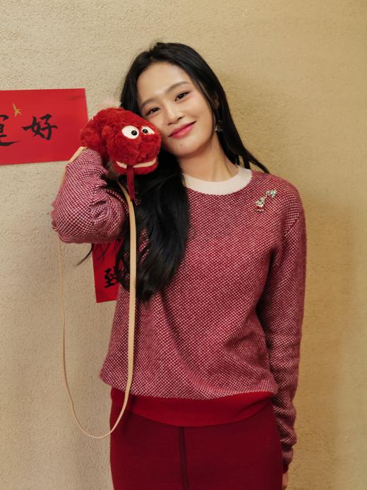 贪吃蛇 呆萌蛇口藏博古提花 软鬃磁吸扣 好兴致互动手偶斜挎包 商品图1