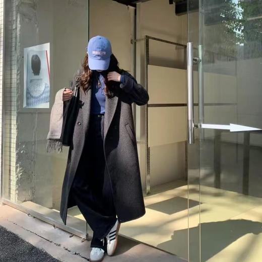 顺丰包邮42237洛诗琳两粒扣经典款全羊毛双面手缝大衣851 商品图3