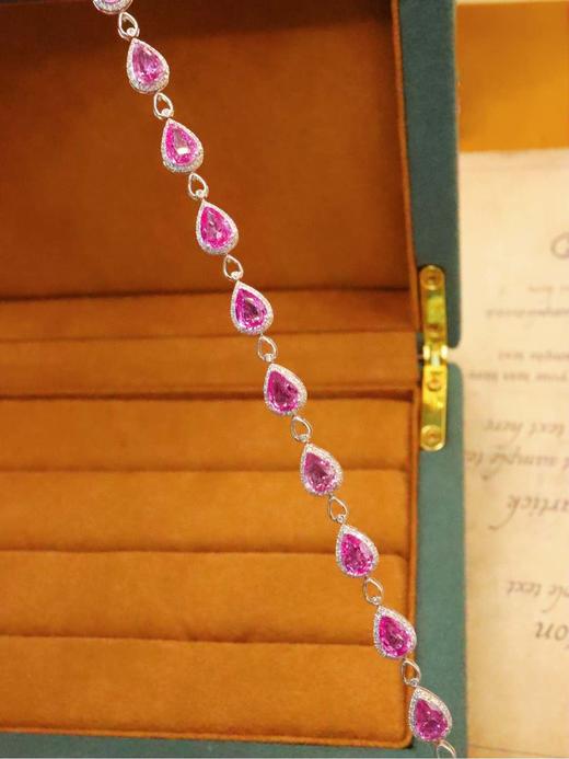 8.2ct刻面帕帕拉恰蓝宝石手链 商品图2