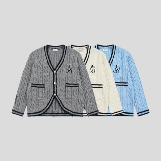 GOODBAI GB logo链条绣绣章oversize毛衣开衫 商品图1