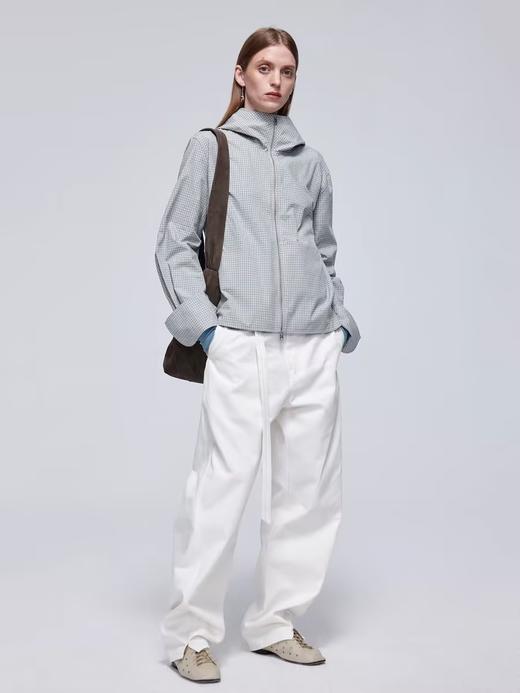 Simple Project/K24152/撞色线双腰带弧形长裤 商品图1