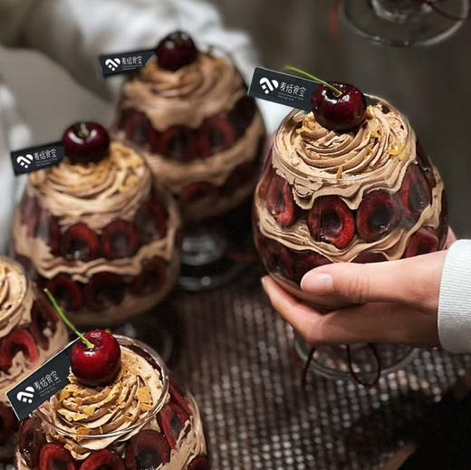 车厘子高脚杯蛋糕（生巧奶油 车厘子 巧克力胚）约12点做好 商品图0