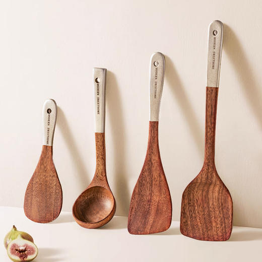 摩登主妇乌檀木锅铲不粘锅专用炒菜铲子家用耐高温炒勺汤勺子木铲 商品图0