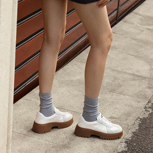 【Chic°主题款】千百度厚底德训鞋女春季时尚休闲运动鞋百搭A24412315 商品图4