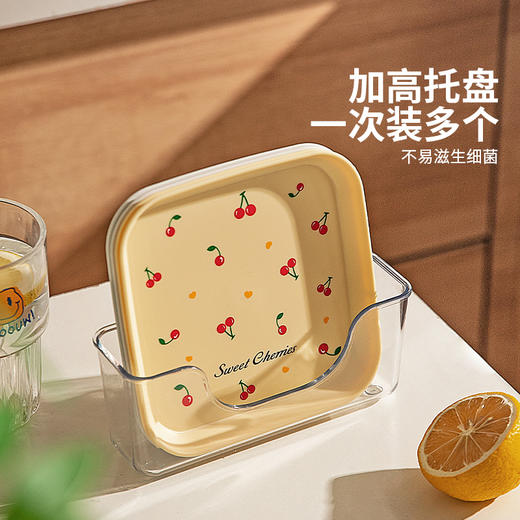 摩登主妇樱桃吐骨碟家用新款高颜值餐桌垃圾盘塑料吐骨头盘碟渣盘 商品图1