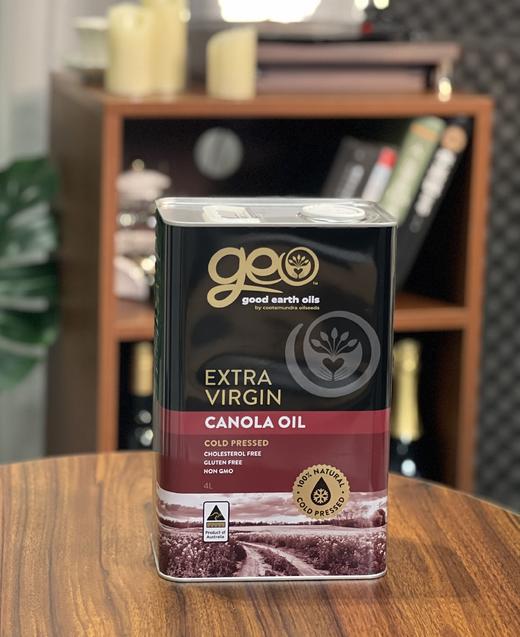 健康好油澳洲原装进口 GEO冷压初榨芥花菜籽油4升 低芥酸非转基因Canola Oil 商品图1