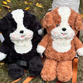 纪念日百货围可爱卡通兜小狗双肩毛绒包中号玩具160698751