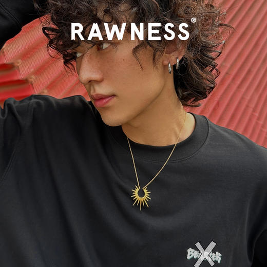 Rawness/契健 太阳项链 金色短链 太阳锁骨链小众轻奢项链18k金送女友长毛衣链 商品图3