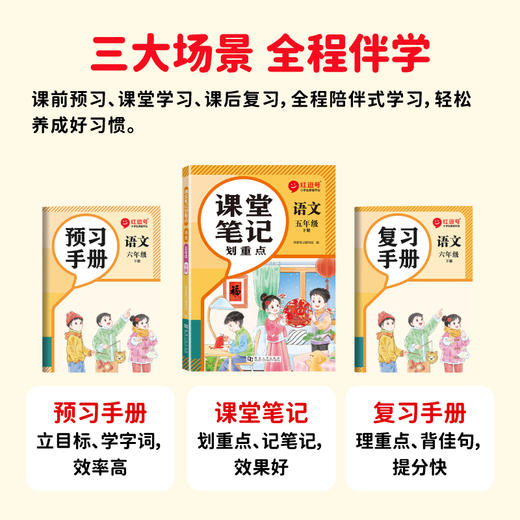 《课堂笔记划重点》1-6年级语文数学英语可选 教材同步重点详解 商品图2