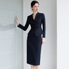 IWY/藏青色职业装套装女新款高级感通勤商务套装时尚优雅工作服秋冬243052C1S1 商品缩略图4