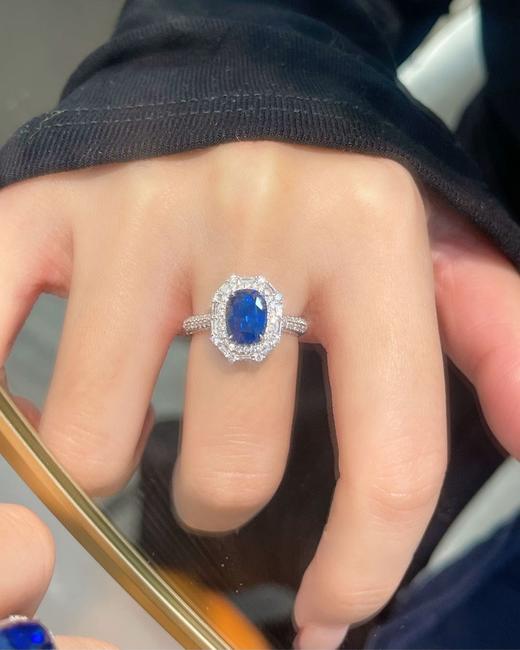 3.5ct刻面蓝宝石戒指 商品图3