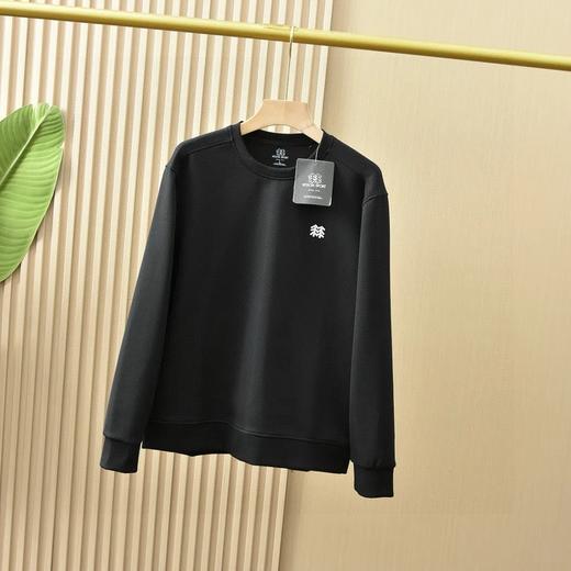 可隆小树家2025春秋季新款男女同款四色锦纶提花华夫格面料 加厚套头圆领卫衣！ 商品图3