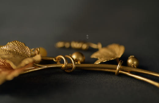 银鎏金葫芦枝项圈蜜蜡葫芦 商品图3