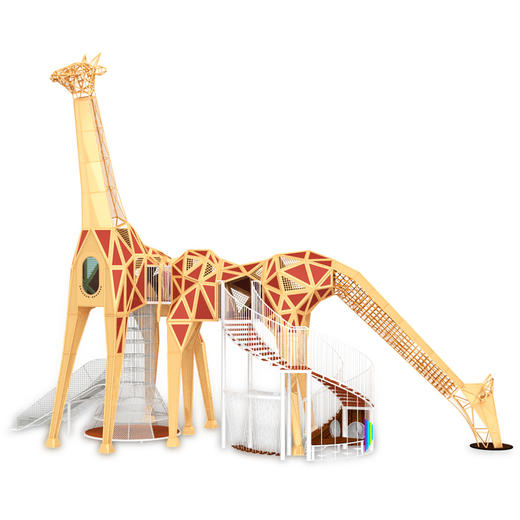 长颈鹿户外玩具攀爬钻筒玩具组 商品图4