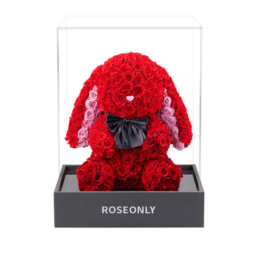 【告白神器】ROSEONLY诺誓 高端定制 永生玫瑰 公仔系列 玫瑰萌耳兔 送朋友 商品图1