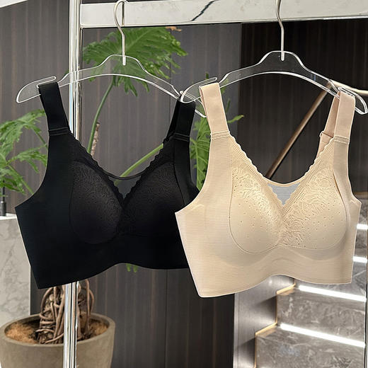 【大胸显小 稳稳承托】官网599！安莉fang同款大码文胸罩大胸显小显瘦提拉防下垂收副乳女莫代尔全罩杯薄杯内衣 商品图6