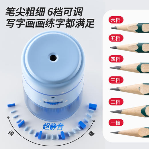 猫太子电动削笔刀自动卷笔器小学生专用铅笔削笔机儿童半自动削刨旋笔充电学习用品 商品图3