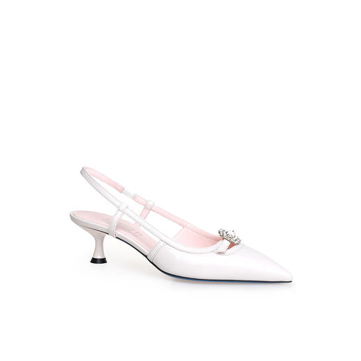 豪麟名鞋LORIBLU女鞋半凉鞋羊皮革5EWSSC52白色 商品图0