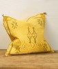伽罗 JALO 摩洛哥进口手工龙舌兰丝抱枕【浅黄色&黄色2】约50x50cm 商品缩略图0
